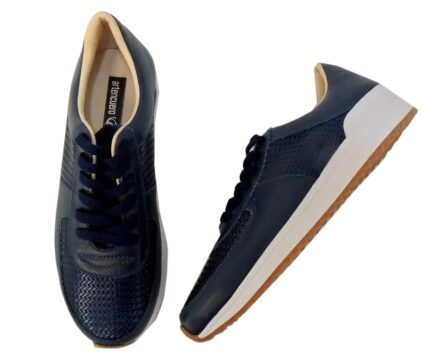 Tenis de cuero Melany Azul - Imagen 5