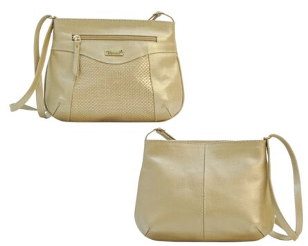 Bolso en cuero Manos Libres Dorita Ba Oro