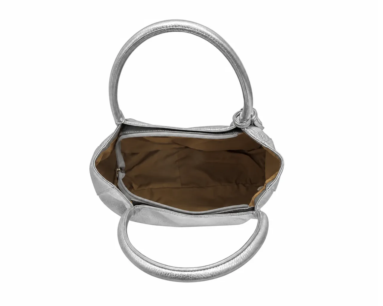 Bolso en cuero Luciana Yute Plata - Imagen 6