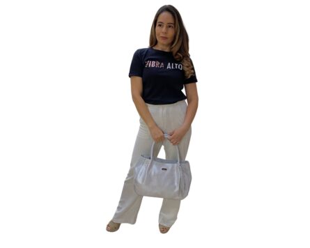 Bolso en cuero Luciana Yute Plata - Imagen 5