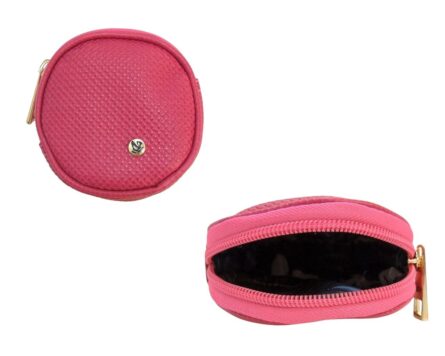 Monedero en Cuero Galleta Tokay Fucsia