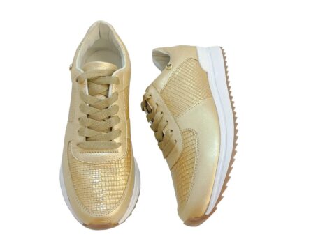 Tenis de cuero Melany Geco Oro - Imagen 5