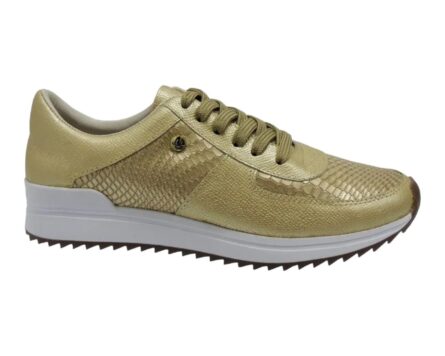Tenis de cuero Melany Geco Oro - Imagen 3
