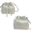 Bolso en Cuero Manos Libres Antonia Yute Plata