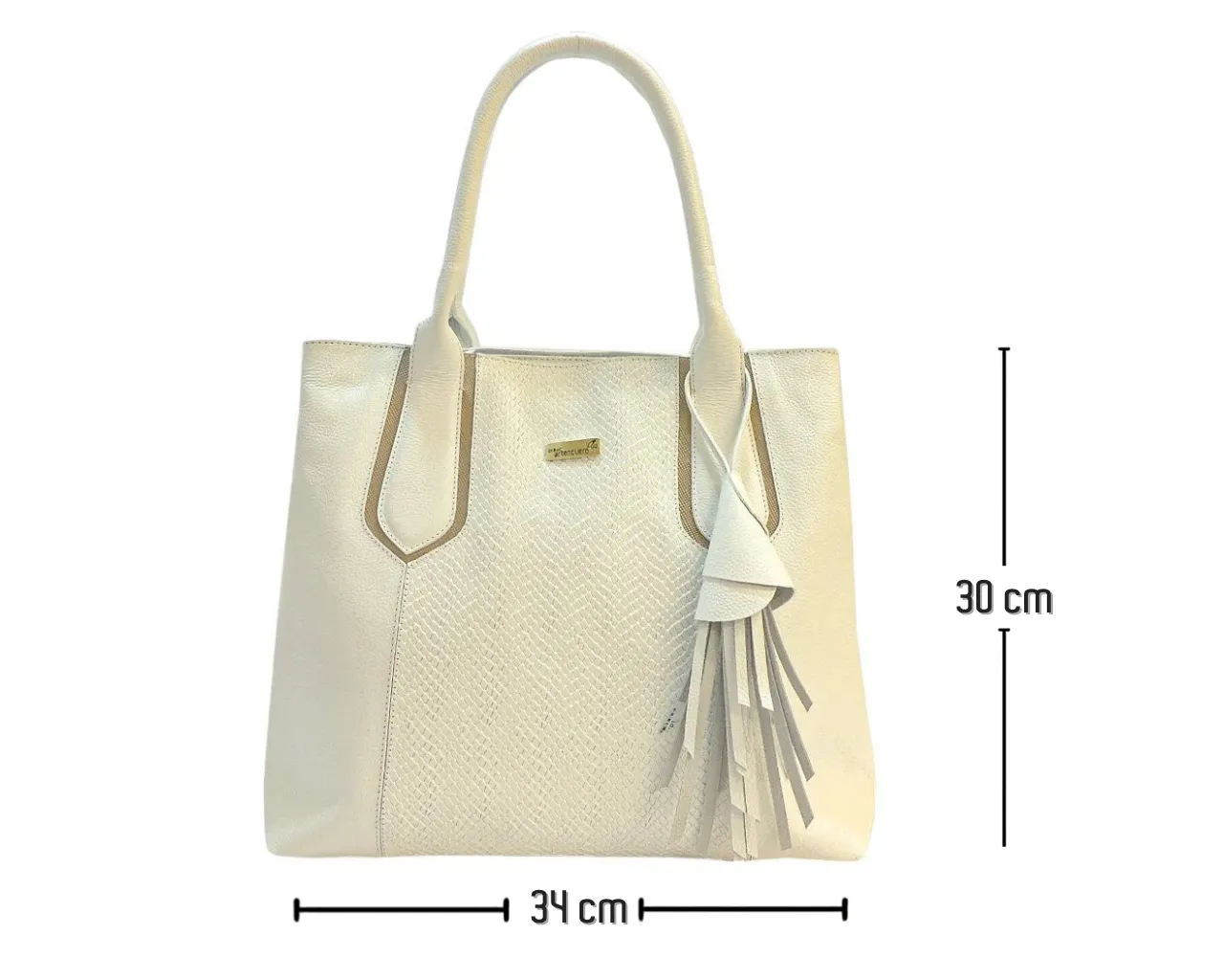Bolso en Cuero Mariangel Blanco - Imagen 5