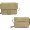Bolso en Cuero Manos Libres Lalita Geco Taupe