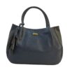 Bolso en cuero Luciana Yute Azul