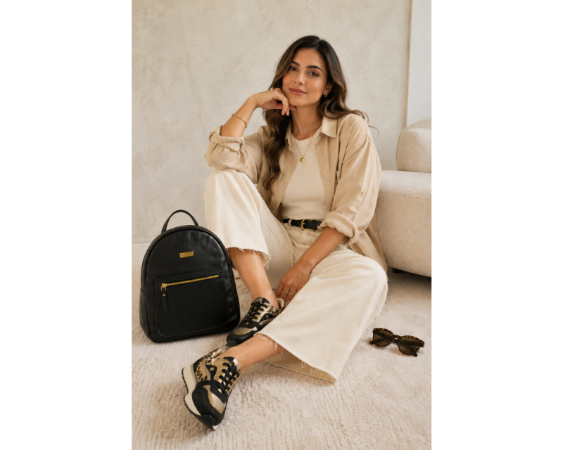 Alternative view of Morral en Cuero Nani Geco Negro