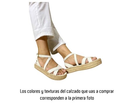 Alternative view of Sandalia en Cuero y Yute Nemesis Miel