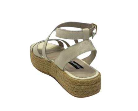 Sandalia en Cuero y Yute Nemesis Beige - Imagen 5