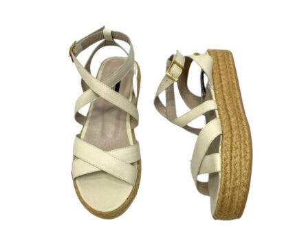 Sandalia en Cuero y Yute Nemesis Beige - Imagen 6