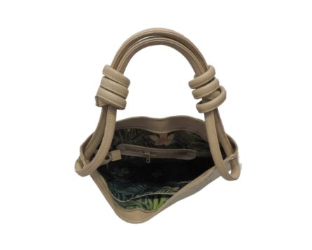 Bolso en Cuero Savvanah Pitón Taupe - Imagen 6