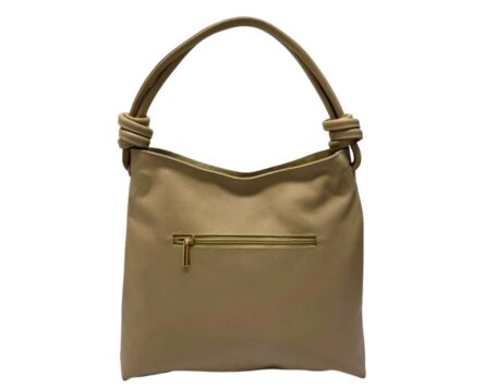 Bolso en Cuero Savvanah Pitón Taupe - Imagen 4