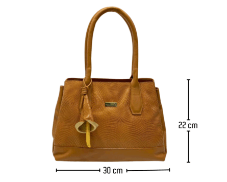 Bolso en cuero Lirio Mimbre Taupé - Imagen 8
