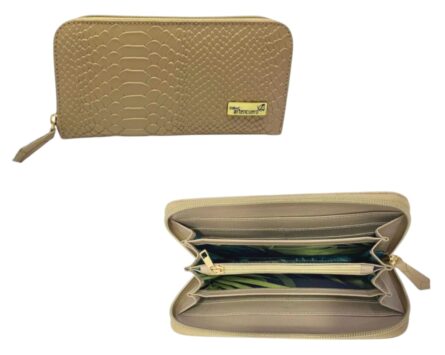 Billetera en Cuero Paulina Pton Taupe