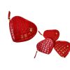 Monedero en cuero Love Rojo
