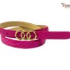Correa Diamante Pt Fucsia Aros