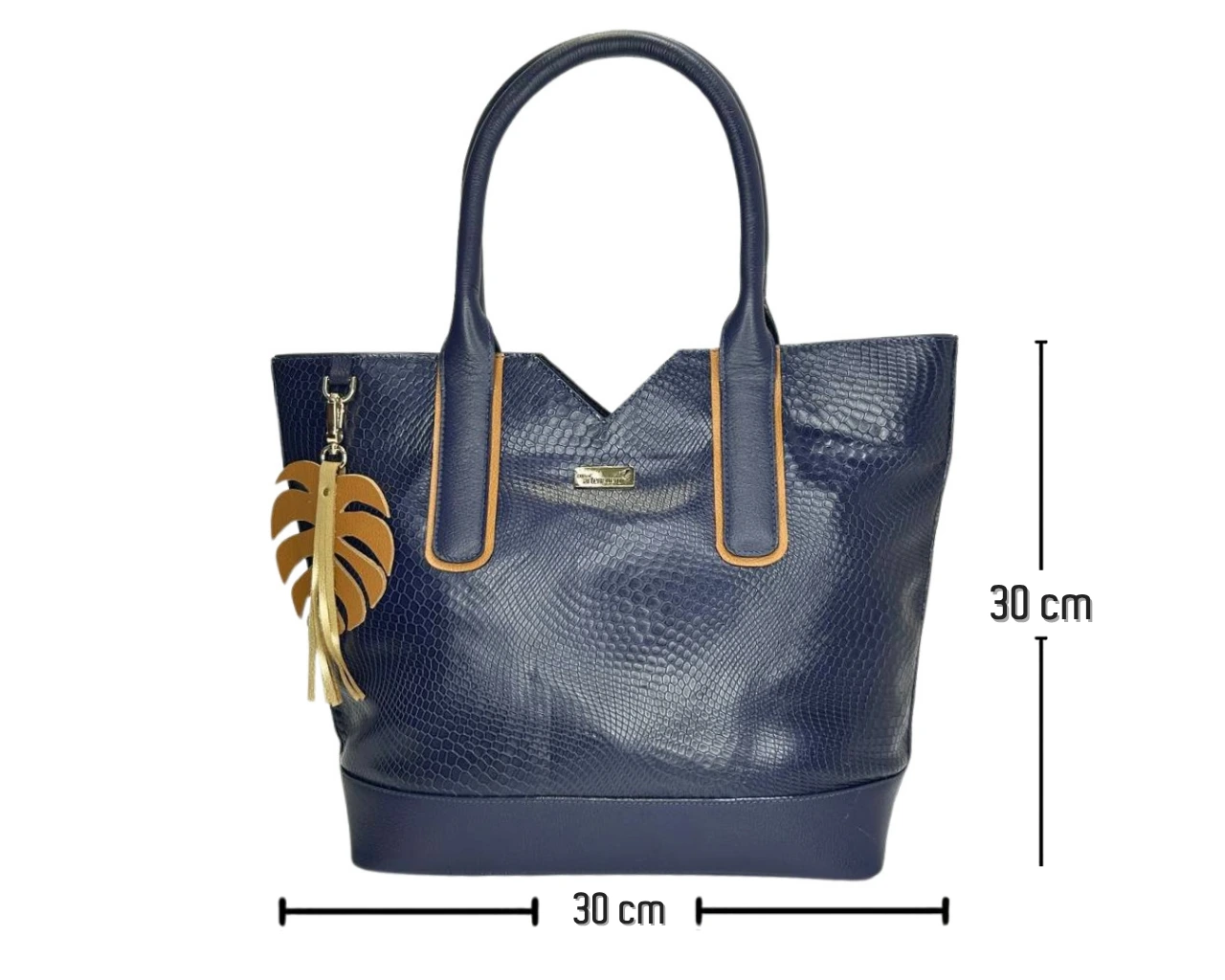 Bolso en cuero Dalia Geco Azul x Miel - Imagen 7