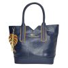 Bolso en cuero Dalia Geco Azul x Miel