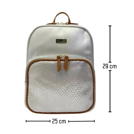 Morral en Cuero Mini bella Textura Oro x Miel - Imagen 6