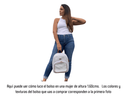 Alternative view of Morral en cuero Mini Bella Geco - Rojo