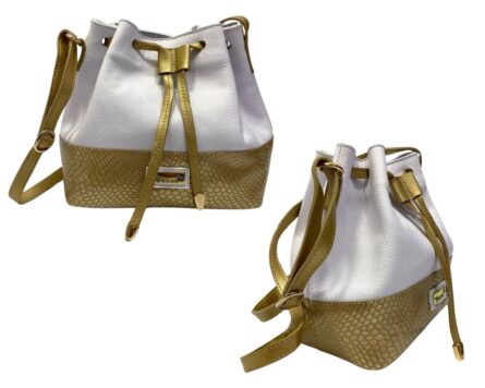 Bolso en cuero Manos Libres Antonia Blanco por Geco Oro