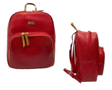 Morral en cuero Mini Bella Geco - Rojo