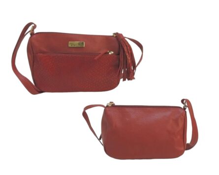 Bolso en cuero Manos Libres Paquita Geco - Rojo