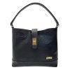 Bolso en Cuero Andreina Pitón Negro