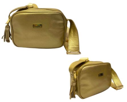 Bolso Manos Libres Marcia Oro Reata Plano