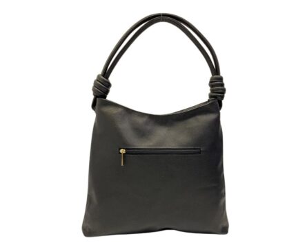 Bolso en Cuero Savvanah Pitón Negro - Imagen 6
