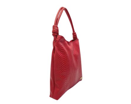 Bolso en Cuero Savvanah Pitón Rojo - Imagen 5