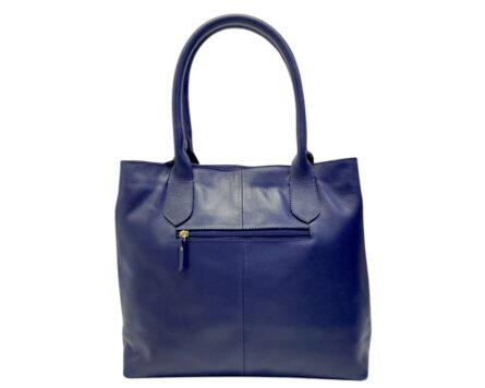 Bolso en Cuero Mariangel Geco azul x Miel - Imagen 6