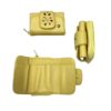 Mini Billetera en Cuero Amatista Amarillo Pastel