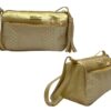 Bolso de cuero Manos Libres Paquita Pitón Oro