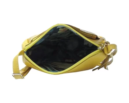 Bolso de cuero Manos Libres Paquita Pitón Oro - Imagen 4