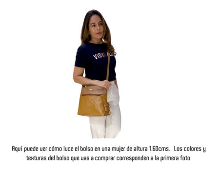 Bolso en cuero Manos Libres Panchita Pitón Rojo - Imagen 6