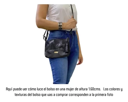 Bolso en cuero Manos Libres Pepa Piton Miel - Imagen 7