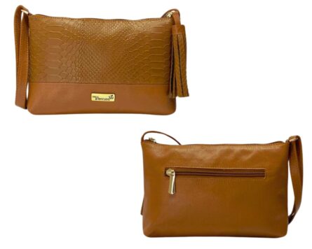 Bolso en cuero Manos Libres Pepa Piton Miel