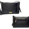 Bolso en Cuero Manos Libres Pepa Piton Negro