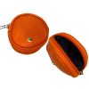 Monedero en Cuero Galleta Piton Naranja