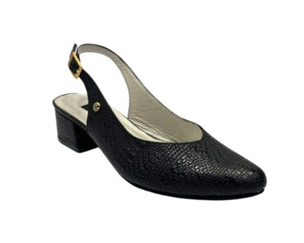 Calzado en cuero Afrodita Vener Negro Tacón 3.5 cm