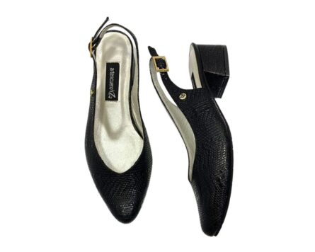 Calzado en cuero Afrodita Vener Negro Tacón 3.5 cm - Imagen 4