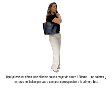 Bolso de cuero Zoe Negro x Miel - Imagen 4