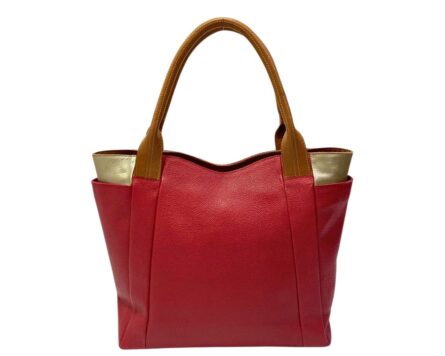 Bolso en cuero Flora Pitón Rojo por Miel y Oro - Imagen 5