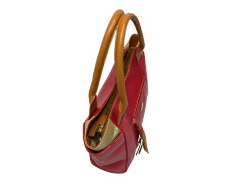 Bolso en cuero Flora Pitón Rojo por Miel y Oro - Imagen 7