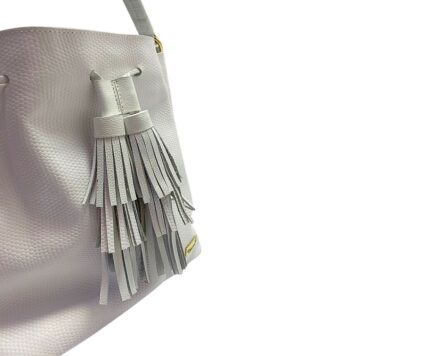 Bolso en Cuero Manos Libres Bonanza Blanco snake - Imagen 8