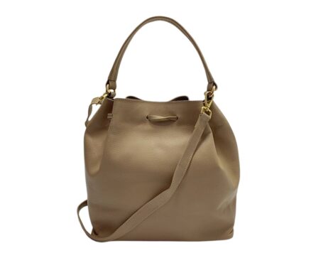Bolso en Cuero Manos Libres Bonanza Taupé snake - Imagen 3