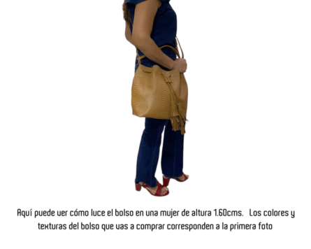 Alternative view of Bolso en Cuero Manos Libres Bonanza Taupé snake