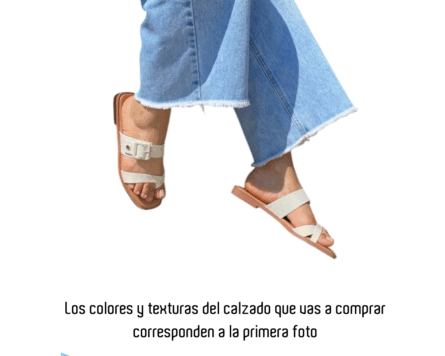 Sandalia Plana en Cuero Clara Folia Negro - Imagen 10